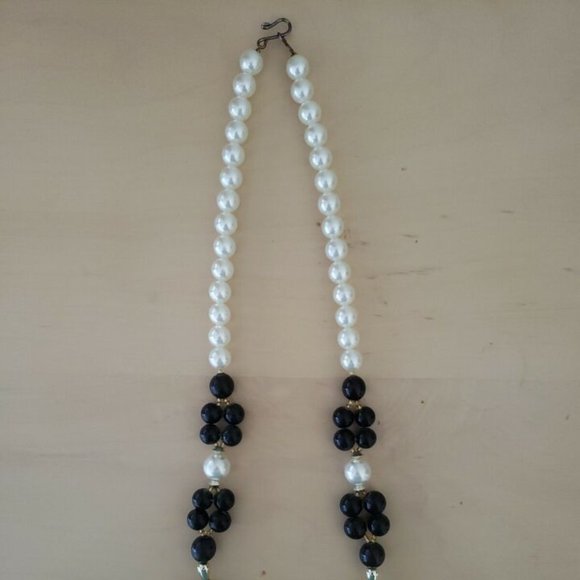 Large Mother Of Pearl Flower / Leaf Pendant On Faux Pearl Necklace Polynesian - Picture 7 of 9